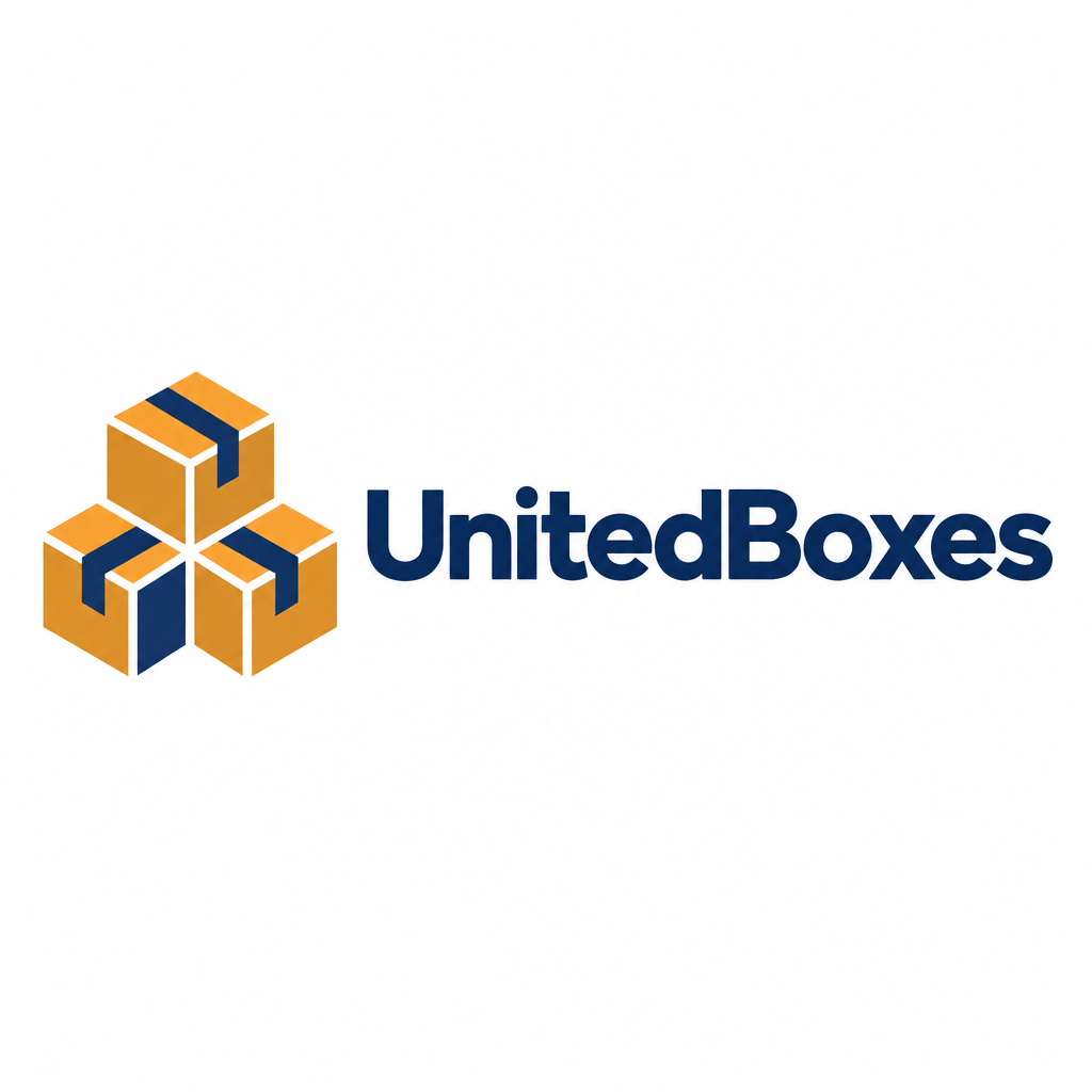 UnitedBoxes logo — three interlocking boxes beside the UnitedBoxes name